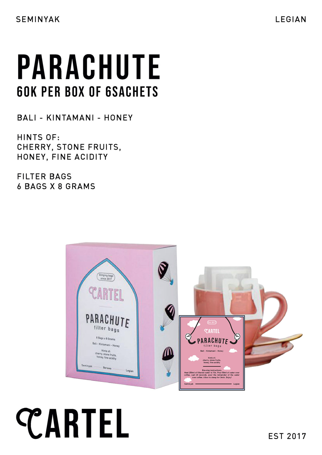 PARACHUTE FILTER BAGS